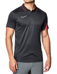 Nike Men's Academy Pro Polo, Anthracite/Bright Crimson/(White), S