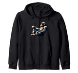 Polygon Art Monkey Ape Chimpanzee Monkeys Zip Hoodie