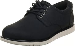 TOMS Boat Shoes Mens Classic Leather Lace Up Soft Lightweight Black 7 UK 40.5 EU
