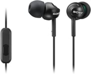 Sony MDREX110APB.CE7 Deep Bass Earphones with Smartphone Metallic Black