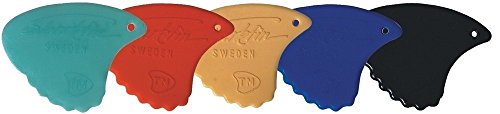 Shark Fin 661011 Plektrum/Pick, Sweden Relief, 0,65 mm, medium gelb, 12 Stück,Yellow