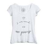 T-Shirt Femme Col Echancré Je Vous Emmerde Je Suis Une Princesse Dessin Petite Couronne