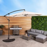 3m Hanging Banana Cantilever Patio Garden Umbrella