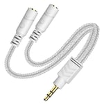 Headphone Splitter, AUX Splitter Cable for Headset Knitted 3.5mm Splitter9837