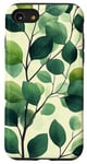 Coque pour iPhone SE (2020) / 7 / 8 Feuilles Botanique Fleur Plante Dessin Au Trait Vert Sauge