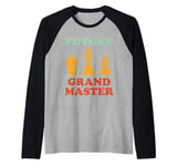 Kids Chess Future Grandmaster Raglan Baseball Tee