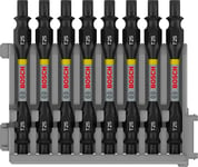 Bosch Professional 8pcs. Double Screwdriver Bit Set Torx (Impact Control, 8 x T25-T25 Bits, Length 65mm, Pick and Click, Accessory Impact Drill)