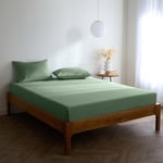 Mellanni Drap Housse 90x200 avec Bonnet 30cm - Doux, Résistant, Anti-Plis, Élastique Tout Autour - Drap 90x200 en Microfibre - Lot De 1 Drap De Lit - (90x200 cm, Vert Sauge)