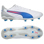 PUMA King Pro FG/AG Formula - Vit/Blå/Flat Light Gray Dam, storlek 41