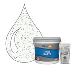 POK PAILLETTE : Peinture de Finition Acrylique Effet Pailleté Murs Intérieurs 2,5L - Blanc Grisé