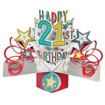 Second Nature 3D Pop Up Greeting Card - Happy 21st Birthday