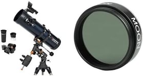 Celestron 31045 AstroMaster 130EQ Reflector Telescope & 94119-A 1.25 Inch Moon 