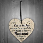 Anniversary Valentines Birthday Gift For Husband Gift For Him Novelty Wood Heart