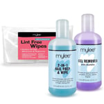 Mylee Prep & Wipe Remover Wipes UV LED Kit Nail Gel Polish Soak Off LED UV NEW