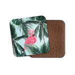 Tropical Pink Flamingo Coaster - Leaves Jungle Surf Girls Bird Cool Gift #14973