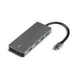 aiino - USB-C to 4 Hubs USB 3.0 Aluminum Hub for MacBook and iPad - Space Grey