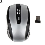 strimusimak Mini Portable Game Mouse 2.4 GHz Wireless Optical for Computer Laptop Silver 95 mm x 54 mm x 30 mm