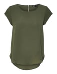 ONLY Womens Onlvic S/S Solid Noos Wvn Top, Green (Green Gables Green Gables), 16 UK