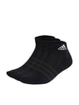 adidas Sportswear Unisex 3 Pack Cushioned Ankle Socks - Black, Black/White, Size M, Men