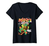 Womens Tales of the Teenage Mutant Ninja Turtles Mikey Cool Logo V-Neck T-Shirt