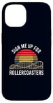 Coque pour iPhone 14 Inscrivez-moi pour le ventilateur Rollercoasters Retro Roller Coaster