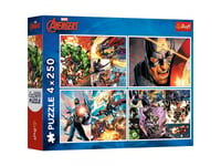 Pussel 4X250 Element Avengers Heroiska Dagar