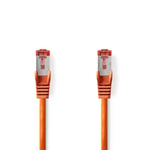 Nedis CAT6 Nätverkskabel | RJ45 hane | RJ45 hane | S/FTP | 0.25 m | Rund | LSZH | Orange | Label