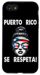 iPhone SE (2020) / 7 / 8 Puerto Rico Se Respeta Boricua Flag Sunglasses Hair Bun Case