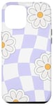 iPhone 12 Pro Max Blue and White Checkerboard Groovy Preppy Aesthetic Case