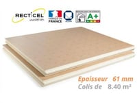 Dalle isolante polyurethane Eurosol - 61 mm - R 2.80  - Colis de 8.40 m² (7 dalles)