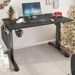 YITAHOME Bureau Assis Debout Électrique, Bureau Réglable en Hauteur, 120x60x(72-120) cm avec Clavier Intelligent à Mémoire, 2 Ports USB et Prises de Courant, Table Réglable en Hauteur, Noir