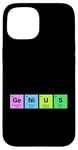 Coque pour iPhone 15 GENIUS Tableau périodique Science Cadeau STEM Lab Chimiste Elements