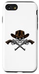 Coque pour iPhone SE (2020) / 7 / 8 Chapeau de cowboy pistolets crâne pirate croix os