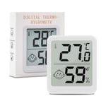 Lot Thermometre Interieur Maison 1 Pièce,Lcd Mini Digital Thermomètre Avec Hygromètre,Mesure De Précision Murale Pour Chambre Bébé,Culture Et Cave,Blanc