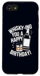 Coque pour iPhone SE (2020) / 7 / 8 Whisky-Ing You A Happy Birthday! Jeu de mots à boire de l'alcool