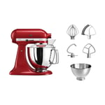 KitchenAid Artisan 5KSM175 køkkenmaskine med ekstra tilbehør 4,8 L Empire red