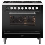 Ilve P096WE3MG 90cm Roma Dual Fuel Single Oven Range Cooker In Matt Graphite