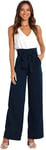 Femmes ¿¿L¿¿Gant Taille Haute Large Pantalons D'¿¿T¿¿ Business Festival Set Pantalons Avec Ceinture