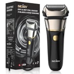 SEJOY Foil Beard Shaver Electric Razor with Pop-Up Trimmer Cordless Rechargeable