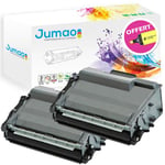 Lot de 2 Toners cartouches type Jumao compatibles pour Brother HL-L6300DW, Noir