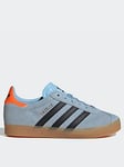 adidas Originals Kids Unisex Gazelle Trainers - Light Blue, Light Blue, Size 12 Younger