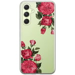 Babaco ERT GROUP mobile phone case for Samsung A54 5G original and officially Licensed pattern Flowers 007 optimally adapted to the shape of the mobile phone, partially transparent