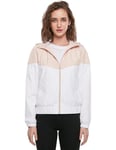 Urban Classics Women's Ladies Arrow Windbreaker Wind Jacket, Light Pink/White, M