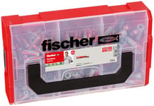 fischer - FIXtainer de chevilles bi-matière et multi-matériaux DUOPOWER / 120 DUOPOWER 6x30, 60 DUOPOWER 8x40 et 30 DUOPOWER 10x50