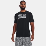 Tee-shirt à manches courtes Under Armour Protect This House pour homme Noir / Blanc M