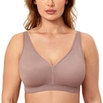 AISILIN Soutien Gorge sans Armature Grande Taille Non Rembourré pour Femme Mochaccino 95D