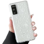 ZTOFERA Compatible with Samsung Galaxy S20 FE (4G/5G) Case, Clear Soft TPU Back Cover with Planet Star Moon Space Pattern Protective Phone Case Shockproof Bumper Cover - White Space