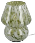 Northlight Lindy liten bordslampa i glas, 18 cm