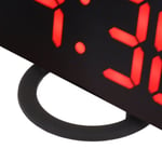 Digital Mirror Clock Dimmable Dual USB Charger Port LED Electronic Alarm Cloc