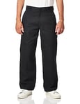 Dickies Men's Flex Double Knee Work Pant Loose Straight Fit, Black V1, 36W x 34L